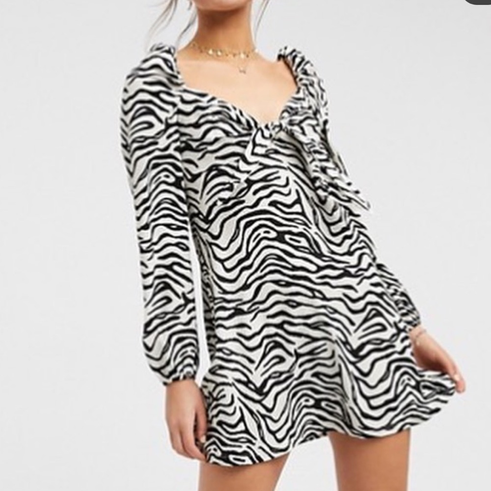 ASOS Design Zebra Print Dress